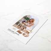 Invitation En Aluminium Classe de 2025 Arch Photo Rose Gold (Rotation)