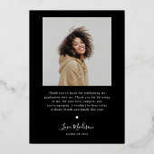 Invitation En Aluminium Classe de 2025 Black Arch Frame Graduation (Verso)