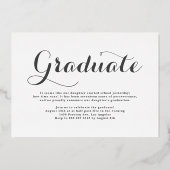 Invitation En Aluminium Classe de 2025 Collage de photos (Verso)