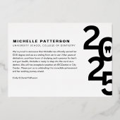 Invitation En Aluminium Classe de 2025 Photo Ecole dentaire (Verso)