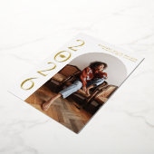 Invitation En Aluminium Classe de 2025 White Arch Frame Graduation (Rotation)