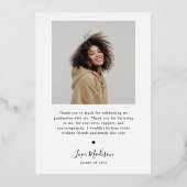 Invitation En Aluminium Classe de 2025 White Arch Frame Graduation (Verso)