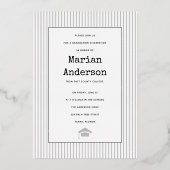 Invitation En Aluminium Classe de feuille d'argent 2023 - feuille photo de (Verso)