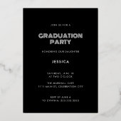 Invitation En Aluminium Classe de graduation de 2024 Typographie moderne O (Verso)