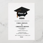 Invitation En Aluminium Classe de graduation Double Photo de 2023 (Verso)
