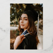 Invitation En Aluminium Classe de marine moderne de 2025 Graduation Party (Verso)