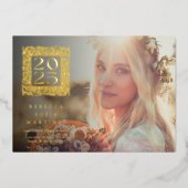 Invitation En Aluminium Classe de photos d'or de 2024 (Recto)