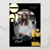 Invitation En Aluminium Classe de typographie moderne Bold de 2024 Graduat (Recto)