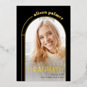 Invitation En Aluminium Classe DIPLÔMÉE de la photo de graduation 2025 (Recto)