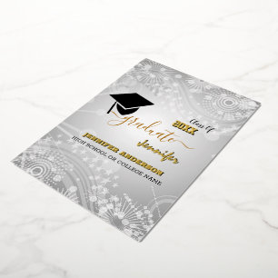 Invitation En Aluminium Classe élégante de 20XX, Photo, Topper Graduation