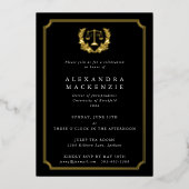 Invitation En Aluminium Classic Black JD Law School Party (Recto)