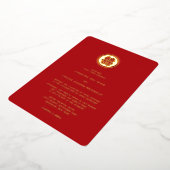 Invitation En Aluminium Classic Cercle Double Bonheur Mariage chinois (Rotation)