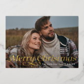 Invitation En Aluminium Classic Elegance Gold Joyeux Noël (Recto)