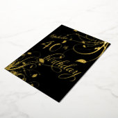 Invitation En Aluminium Classic Elegant Black and Gold Birthday (Rotation)