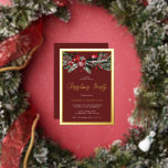 Invitation En Aluminium Classic Gold & Burgundy Corporate Christmas Party<br><div class="desc">Classic Gold & Burgundy Corporate Christmas Party Foil Invitation Voir les articles correspondants dans notre magasin Niche and Nest</div>
