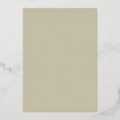 Invitation En Aluminium Classic Gold Foil Byzantin Enregistrer la date (Verso)