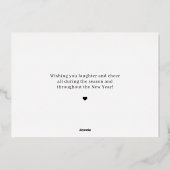 Invitation En Aluminium Classic Peace Foil Business Holiday Card (Verso)