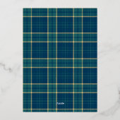 Invitation En Aluminium Classic Preppy Plaid Green Equestrian Baby Shower (Verso)