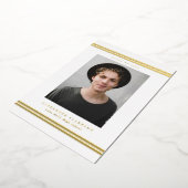 Invitation En Aluminium Classic Stripes moderne Photo Graduation Party (Rotation)