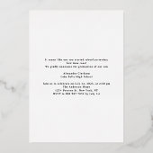 Invitation En Aluminium Classic Stripes moderne Photo Graduation Party (Verso)