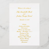Invitation En Aluminium Classic Timeless Wedding Program (Devant)