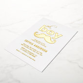 Invitation En Aluminium Classique C'est un Baby shower de moustache garçon (Rotation)