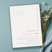 Invitation En Aluminium Classique Simple Élégant Typographie Minimale Bapt
