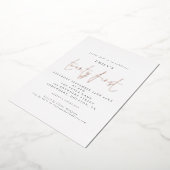 Invitation En Aluminium Classy 21e fête d'anniversaire Script Blanc Real (Rotation)