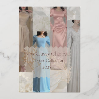 Invitation En Aluminium Classy Chic Automne 25 | Élégante robe d'automne D