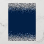 Invitation En Aluminium Classy Royal Blue Quinceañera Parties scintillant  (Verso)