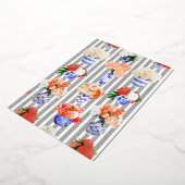 Invitation En Aluminium Clé grecque avec pivoines (Rotation)