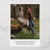 Invitation En Aluminium Clean Photo Collector Mariage informel (Verso)