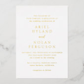 Invitation En Aluminium Clean Photo Mariage moderne (Recto)