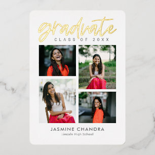 Invitation En Aluminium Clôture de couleur I modifiable pour le Cool Foil