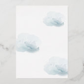 Invitation En Aluminium Cloud 9 Gold Stars & Blue Clouds Fête des mariées (Verso)