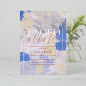 Invitation En Aluminium Cloud 9 Gouache Peinture Baby shower de brosse (Debout devant)