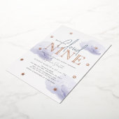 Invitation En Aluminium Cloud 9 Lavender Nuages Aquarelle Baby shower garç (Rotation)