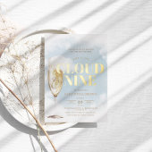 Invitation En Aluminium Cloud Neuf Fête des mariées élégante