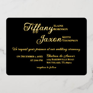 Invitation En Aluminium Co-Starring Black Mariage Real