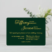 Invitation En Aluminium Co-Starring Forest Green Mariage Real (Debout devant)