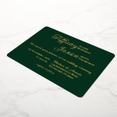 Invitation En Aluminium Co-Starring Forest Green Mariage Real (Rotation)