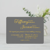 Invitation En Aluminium Co-Starring Grey Mariage Real (Debout devant)