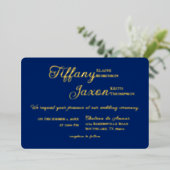 Invitation En Aluminium Co-Starring Royal Blue Mariage Real (Debout devant)