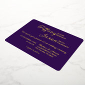 Invitation En Aluminium Co-Starring Royal Purple Mariage Real (Rotation)