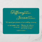 Invitation En Aluminium Co-Starring Turquoise Mariage Real (Recto)