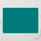 Invitation En Aluminium Co-Starring Turquoise Mariage Real (Verso)