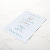 Invitation En Aluminium Coastal Chic Foil Mariage Inviter Bleu (Rotation)