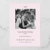 Invitation En Aluminium Coastal Chic Foil Mariage Inviter Blush (Verso)