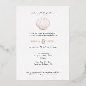 Invitation En Aluminium Coastal Chic Foil Mariage Inviter Noir Blanc (Recto)