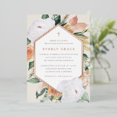 Invitation En Aluminium Coco | Baptême floral du désert (Debout devant)